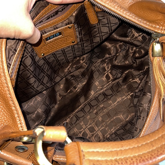 Large Rafe Cognac Leather Hobo Bag - Picture 10 of 14